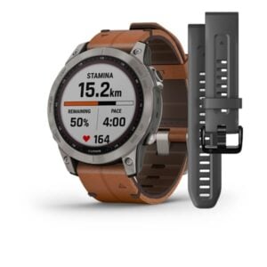 fenix 7 (SD) Sapphire titánium gesztenyabarna bőr szíjjal (Solar)