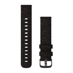 Óraszíj 20 mm fekete nylon, szürke csat (Quick Release) Vivomove 3