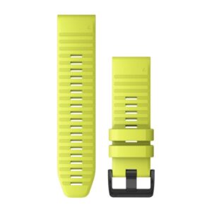 Óraszíj 26 mm sárga szilikon, fekete csat (QuickFit)Fenix 6X