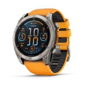 fenix 8 51mm AMOLED Sapphire, titanium, narancs/grafit szilikon szíjjal (ED XD)