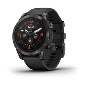 Epix Pro (Gen 2) Sapphire 47 mm, karbonszürke DLC, fekete szilikon szíjjal (ED XD)