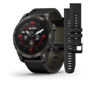 Epix Pro (Gen 2) Sapphire 47 mm, karbonszürke DLC, fekete bőrszíjjal (ED SD)