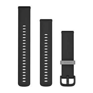 Óraszíj 20 mm fekete szilikon (Quick Release) Vívoactive 5