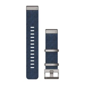 Óraszíj 22 mm indigókék nylon, ezüst csat (Jacquard szövet) (QuickFit) MARQ
