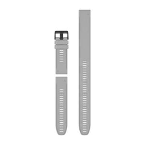 Óraszíj  26 mm púderszürke szilikon, fekete csat (QuickFit) Fenix 6X, 3részes