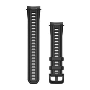 Óraszíj 22 mm Watch Bands (Instinct® E – 45 mm), Black Silicone