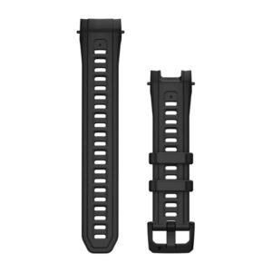 Óraszíj 22 mm Instinct 3 – 45 mm, fekete szilikon