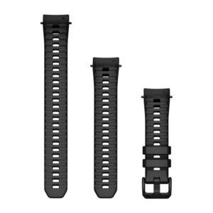 Óraszíj 20 mm Watch Bands (Instinct® E – 40 mm), Black Silicone