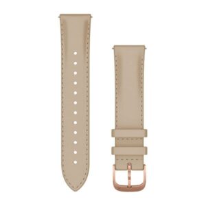 Óraszíj 20 mm világos homok bőr, 18K RoseGold PVD csat (Quick Release) Vivomove 3