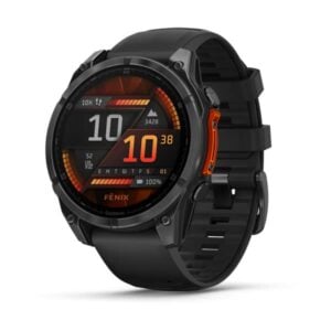 fenix 8 47mm AMOLED, sötétszürke, fekete szilikon szíjjal (ED)