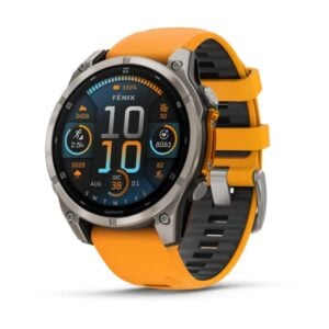 fenix 8 47mm AMOLED Sapphire, titánium, narancs/grafit szilikon szíjjal (ED XD)