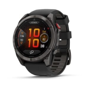 fenix 8 Pro 51mm AMOLED Sapphire karbonszürke DLC Titanium fekete/szürke szilikon szíjjal (ED XD)