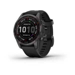 fenix 7S Sapphire szürke DLC fekete szilikon szíjjal (Solar)