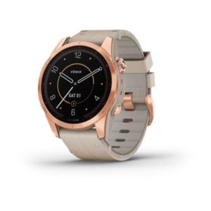 fenix 7S (SD) Sapphire rose gold titánium, mészkő színű bőr szíjjal (Solar)