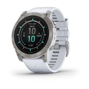 Epix Pro (Gen 2) Sapphire 51 mm, titanium, fehérkő szilikon szíjjal (ED XD)