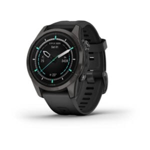 Epix Pro (Gen 2) Sapphire 42 mm, karbonszürke DLC, fekete szilikon szíjjal (ED XD)