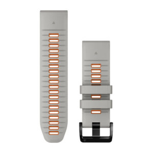 Óraszíj 26 mm szürke/narancs szilikon (QuickFit)