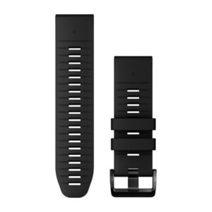 Óraszíj 26 mm fekete szilikon (QuickFit)