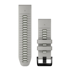 Óraszíj 26 mm szürke/mohazöld szilikon (QuickFit)