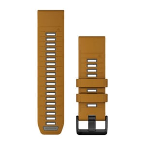 Óraszíj 26 mm sötét okker/szürke szilikon (QuickFit)