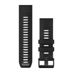 Óraszíj 26 mm fekete/szürke szilikon (QuickFit)