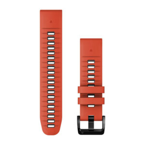 Óraszíj 22 mm piros/grafit szilikon (QuickFit)