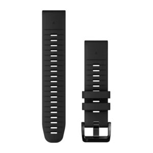 Óraszíj 22 mm fekete szilikon (QuickFit)