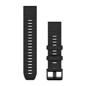 Óraszíj 22 mm fekete szilikon (QuickFit)