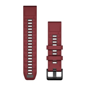 Óraszíj 22 mm bordó/grafit szilikon (QuickFit)