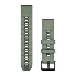 Óraszíj 22 mm oliva/szürke szilikon (QuickFit)