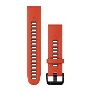 Óraszíj 20 mm piros/grafit szilikon (QuickFit)