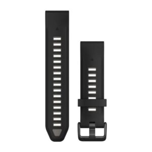 Óraszíj 20 mm fekete/szürke szilikon (QuickFit)