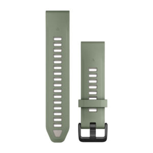 Óraszíj 20 mm oliva/szürke szilikon (QuickFit)