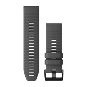 Óraszíj 26 mm palaszürke szilikon, fekete csat (QuickFit) Enduro