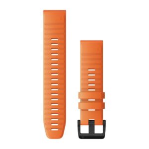 Óraszíj 22 mm narancssárga szilikon, fekete csat (QuickFit) Fenix 6