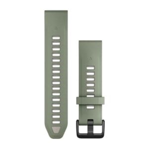 Óraszíj 20 mm oliva/szürke szilikon (QuickFit)