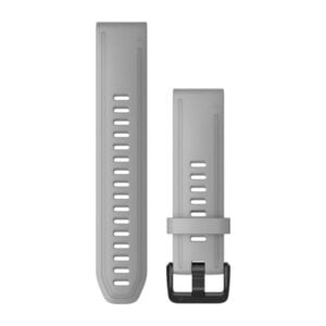 Óraszíj 20 mm púderszürke szilikon, fekete csat (QuickFit) Fenix 6S
