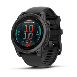 fenix E 47mm AMOLED, sötétszürke acél, fekete szilikon szíjjal (ED)
