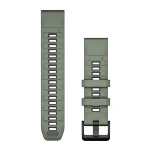 Óraszíj 22 mm oliva/szürke szilikon (QuickFit)