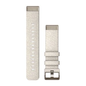 Óraszíj 20 mm krémszínű nylon, világos arany csattal (QuickFit)
