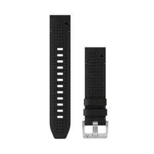 Óraszíj 22 mm bőr/FKM hibrid, fekete/zöld (QuickFit), MARQ (Gen 2)