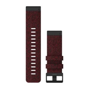 Óraszíj 26 mm piros nylon, fekete csat (QuickFit) Fenix 6X