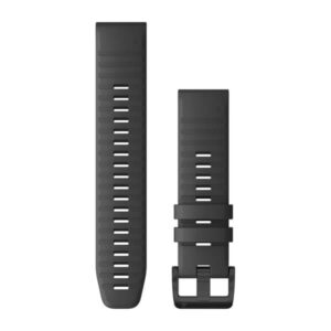 Óraszíj 22 mm palaszürke szilikon, fekete csat (QuickFit) fenix 6 solar