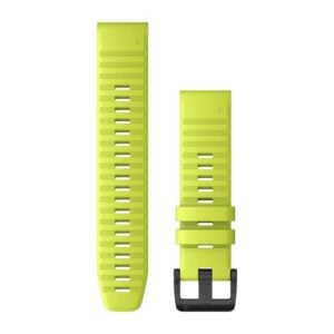 Óraszíj 22 mm sárga szilikon, fekete csat (QuickFit) Fenix 6
