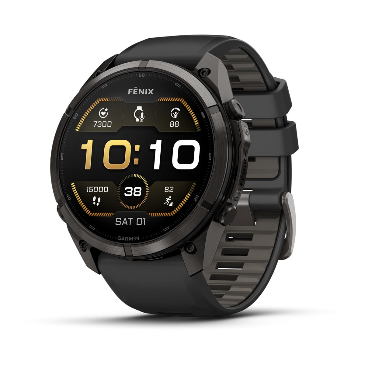 fenix 9 Pro 51mm AMOLED szürke DLC Titanium fekete szilikon szíjjal (ED XD)