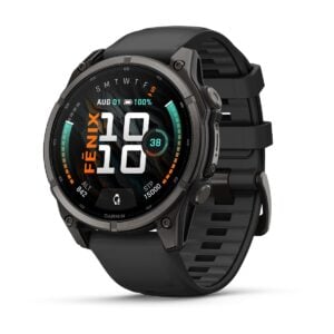 fenix 9 47mm AMOLED szürke DLC Titanium fekete szilikon szíjjal (ED
