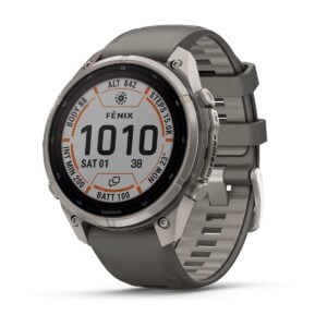 fenix 9 Pro inReach 47 mm SOLAR MIP Titanium kavicsszürke szilikon szíjjal (ED XD)